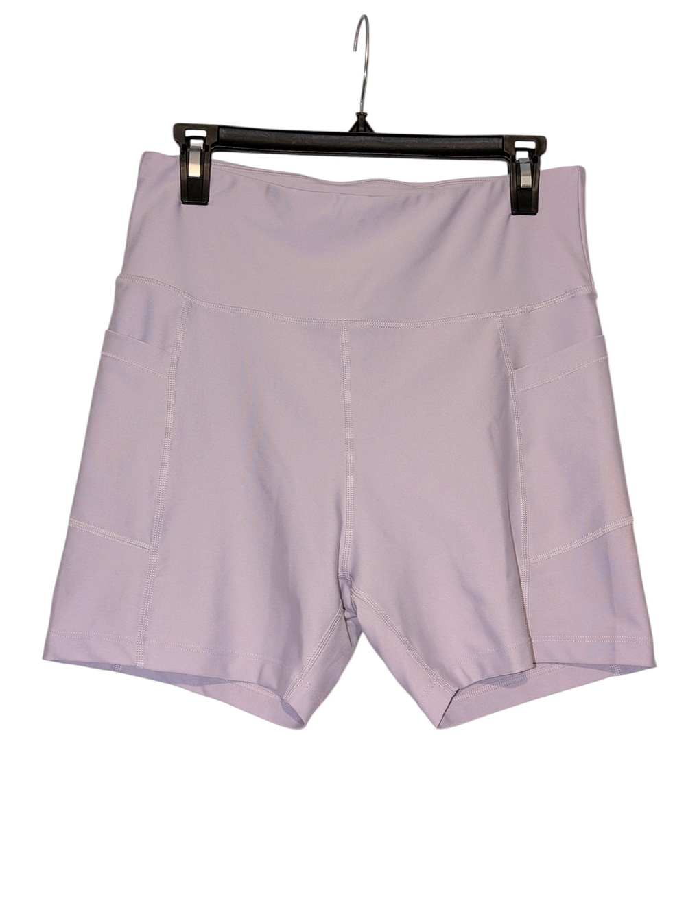Hype Lavender High-Waist Bike Shorts with Side Pockets